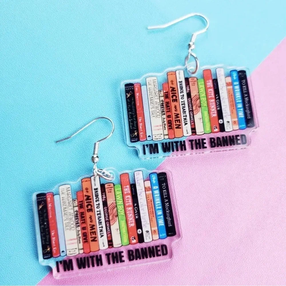 Banned Books Earrings: 